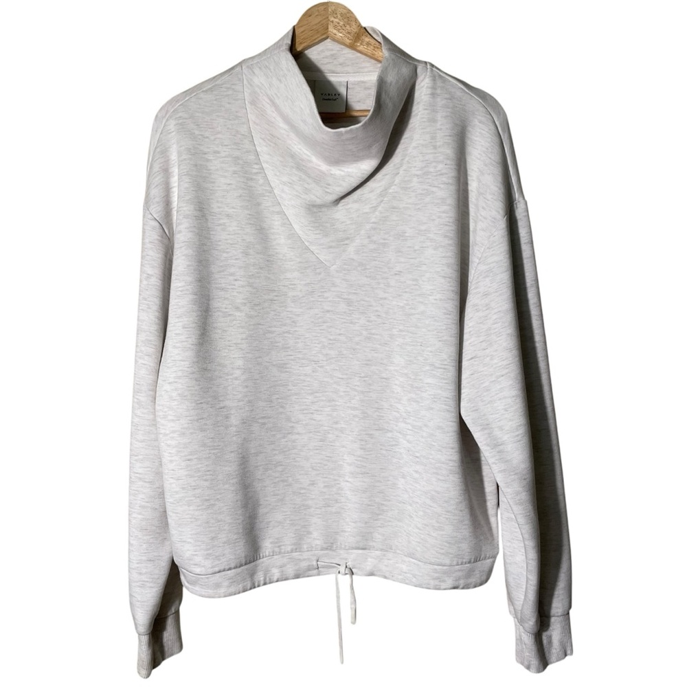Varley Light Gray Cowl Neck Double Soft Sweatshirt